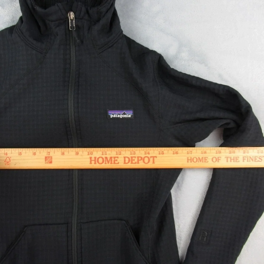 Patagonia Womens R3 Hi-Loft Hoody Full Zip Polartec Fleece Jacket Black Small - Picture 4 of 10